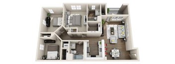 3 Bedroom 2 Bath Floor Plan at Arrive Los Carneros, Goleta, CA, 93117