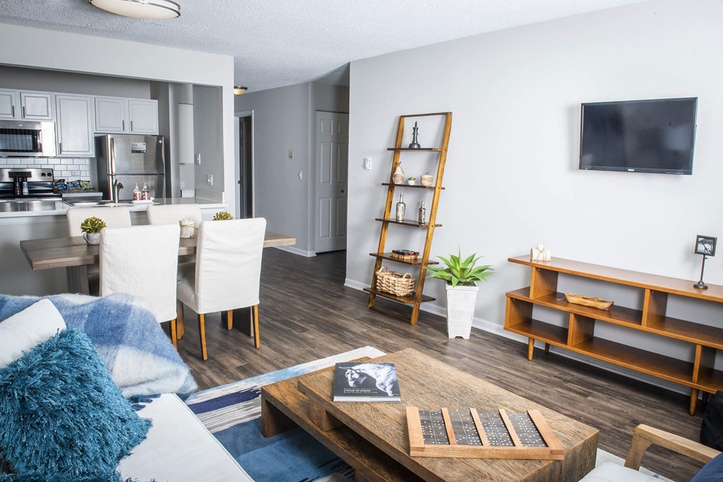 a living room with a couch and a table at Fifteen 98 Naperville, Naperville, IL