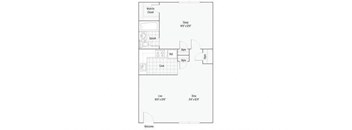 1 Bed 1 Bath Floor Plan at Pinney Brook, Ellington, Connecticut