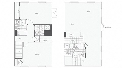 a floor plan of a bedroom apartment