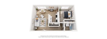 The Melody Floorplans - 1 bedroom & 1 bath
