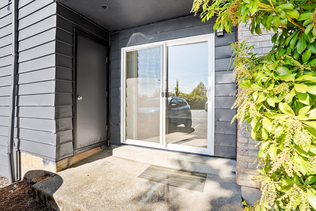 Patio exterior with sliding doors