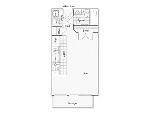 E3 Floor Plan at ReNew Wichita, Wichita, KS, 67202