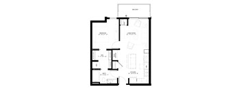 A2a Floorplan at Elements of Linden Hills, Minneapolis, MN, 55410