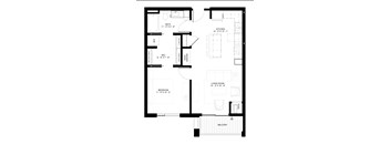 A2b Floorplan at Elements of Linden Hills, Minneapolis, MN