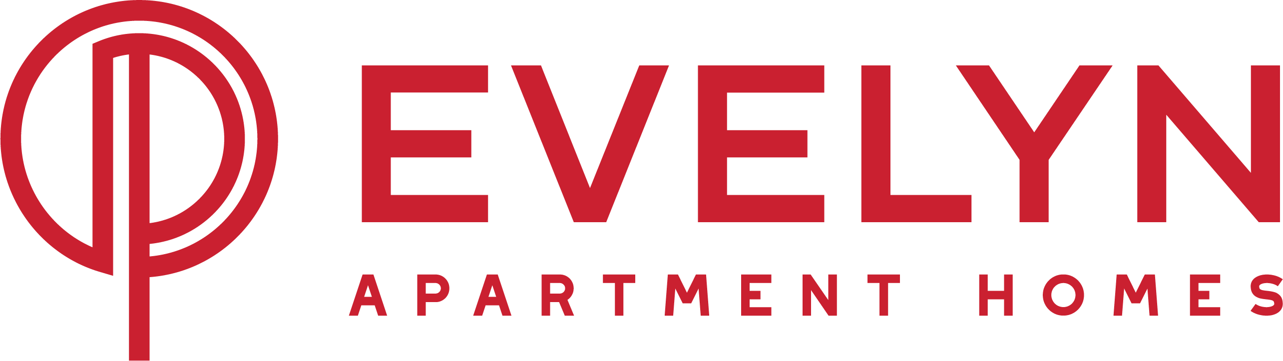 Evelyn Logo - Wide Red