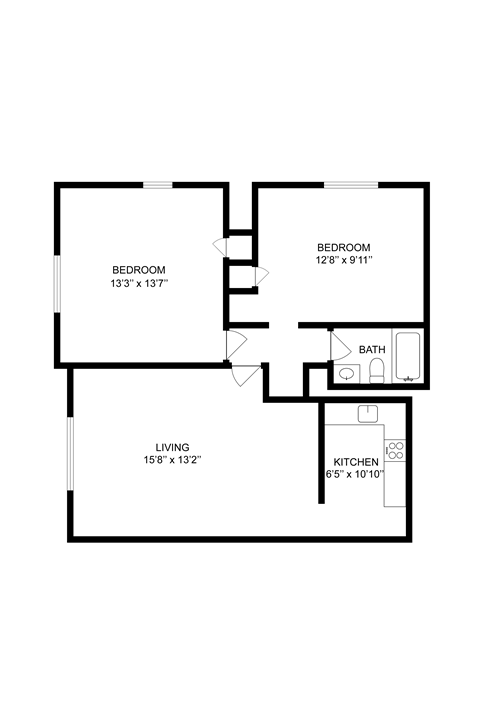 2 bedroom floorplan