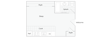 a floor plan of a small apartment
