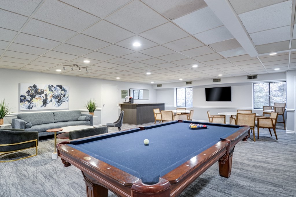 the preserve at ballantyne commons activity room with pool table