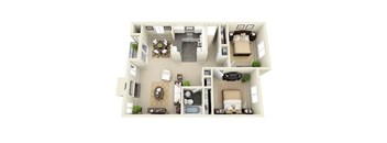 Hawthorne 2 bed 1 bath apartment at Miramonte Lodge, Oregon, 97222