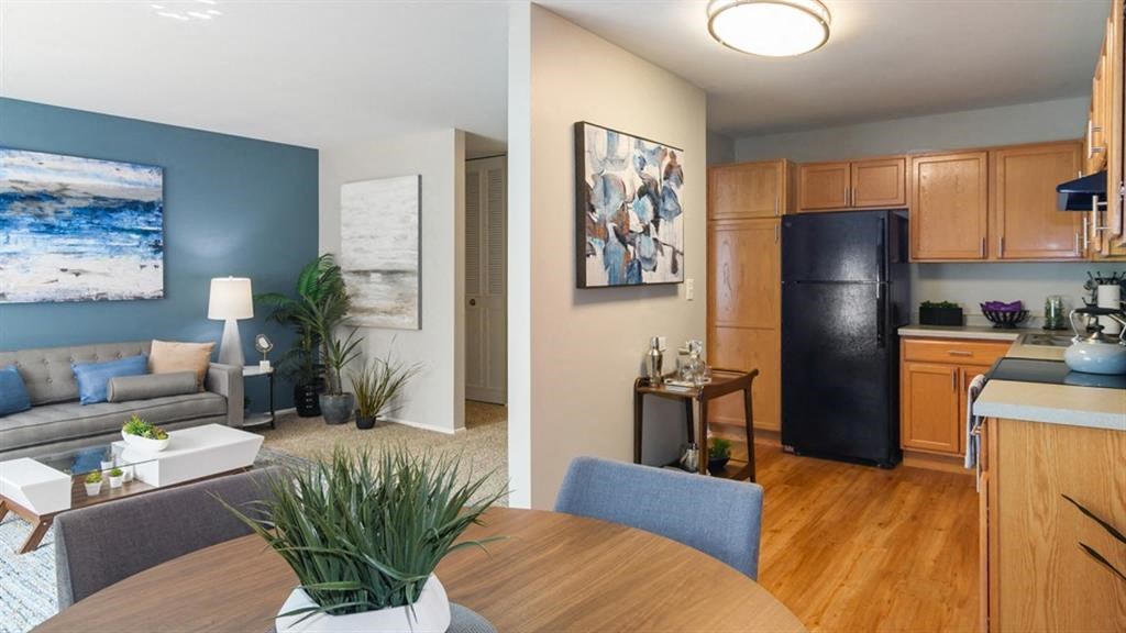 Kitchen With Living Area at ReNew Aurora, Aurora, 60506