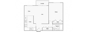 Alderwood Floor Plan at ReNew Aurora, Aurora, IL