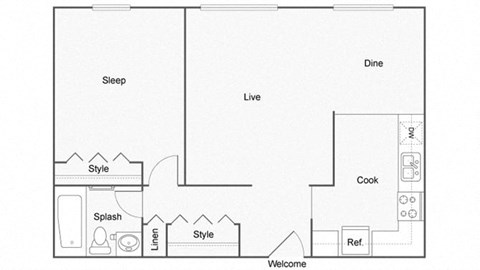 Ashford Floor Plan at ReNew Aurora, Aurora, IL