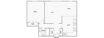 Ashton Floor Plan at ReNew Aurora, Illinois