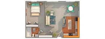 Ashford Floor Plan at ReNew Aurora, Aurora, IL, 60506
