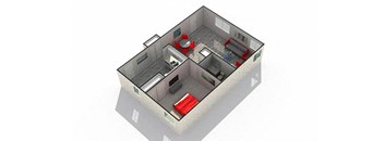 1 bed 1 bath floor plan B at The Clarendon Apartment Homes, Clarendon, 60514