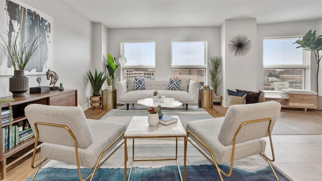 Modern Living Area at Renew Five Ninety Five, Des Plaines, Illinois