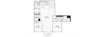 Gamble Floor Plan at Renew Five Ninety Five, Des Plaines, IL, 60016