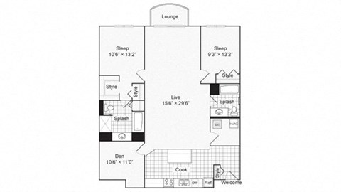 Schindler Floor Plan at Renew Five Ninety Five, Illinois, 60016