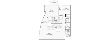 Wright Floor Plan at Renew Five Ninety Five, Des Plaines, IL