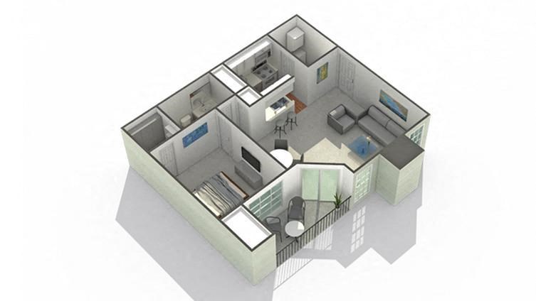 Floor Plan Layout at The Mark Apartments, Glendale Heights, Illinois