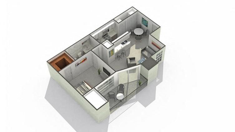 Floor Plan Layout at The Mark Apartments, Glendale Heights, 60139