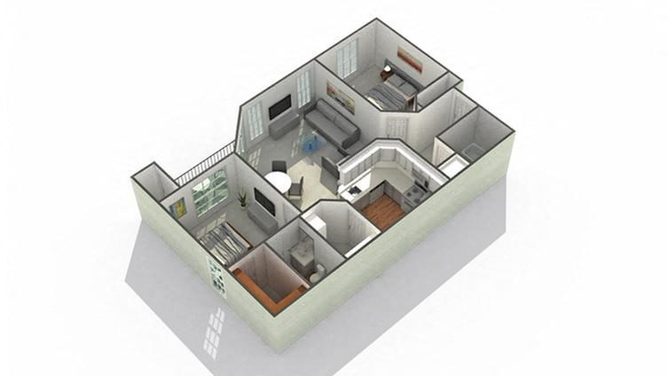 Floor Plan Layout at The Mark Apartments, Glendale Heights, IL