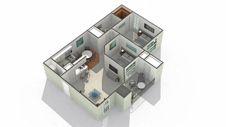 Floor Plan Layout at The Mark Apartments, Glendale Heights, IL, 60139