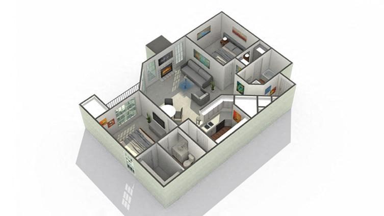 Floor Plan Layout at The Mark Apartments, Illinois, 60139