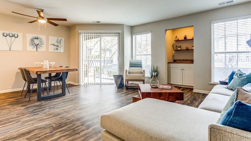 Modern Living Room at The Mark Apartments, Glendale Heights, IL