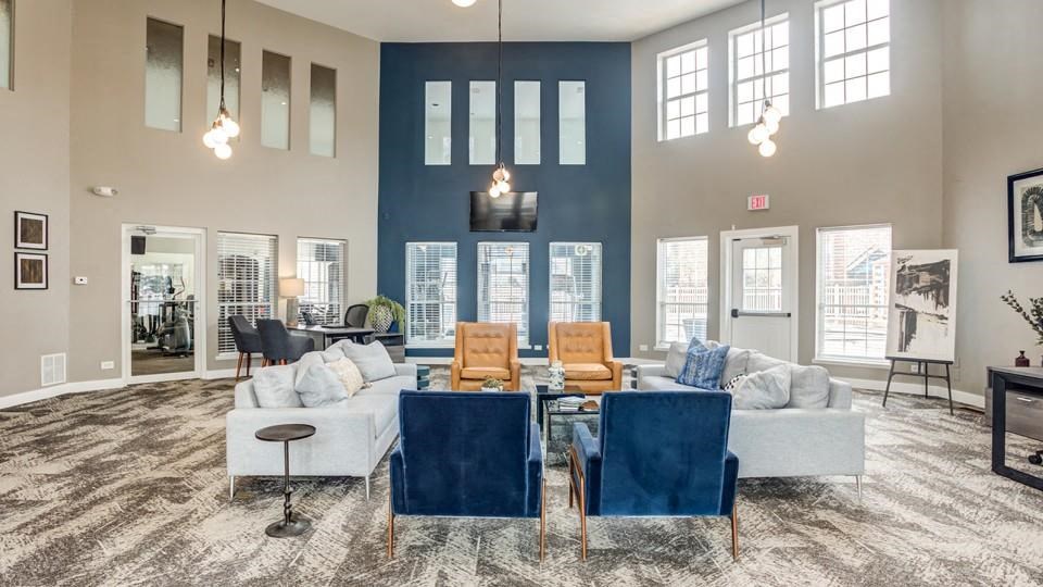 Clubhouse Interior at The Mark Apartments, Illinois, 60139