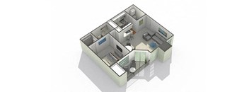 Aspen Floor Plan at The Mark Apartments, Glendale Heights, Illinois