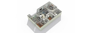 Bayberry Floor Plan at The Mark Apartments, Glendale Heights, IL, 60139