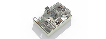 Birdie Floor Plan at The Mark Apartments, Glendale Heights, 60139