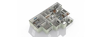 Chadwick Floor Plan at The Mark Apartments, Glendale Heights