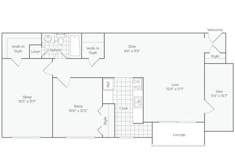 Floor Plan at The Jeffersonian, Charlottesville, VA