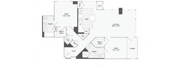 2 bedroom 2 bath floor plan I at Arrive Wheaton, Wheaton, 20902