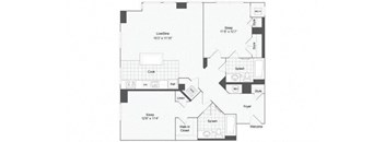 2 bedroom 2 bath floor plan O at Arrive Wheaton, Maryland, 20902