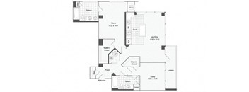 2 bedroom 2 bath floor plan J at Arrive Wheaton, Wheaton, Maryland