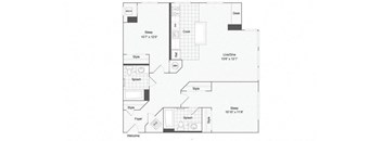 2 bedroom 2 bath floor plan D at Arrive Wheaton, Wheaton