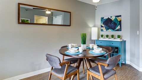 Dining table and chair at Twelve 501 Apartment Homes, Burnsville