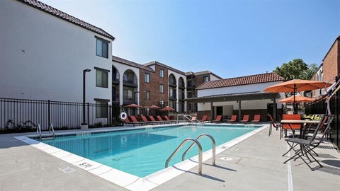 Pool And Sundecks at The Magnolia Apartment Homes, Missouri