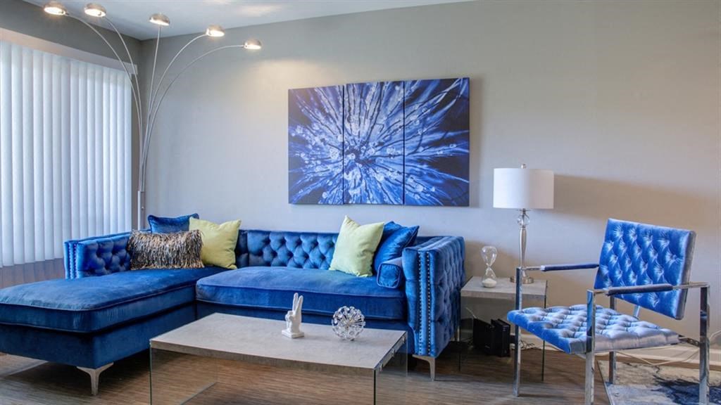 Living Room at The Magnolia Apartment Homes, Chesterfield, 63017