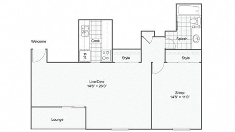 Iris Floor Plan at The Magnolia Apartment Homes, Chesterfield