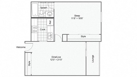 Lily Floor Plan at The Magnolia Apartment Homes, Missouri