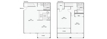 Lotus Floor Plan at The Magnolia Apartment Homes, Chesterfield, MO, 63017