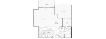 1 bed 1 bath Alderbonus Floor Plan at ReNew Glenmoore, Glenmoore
