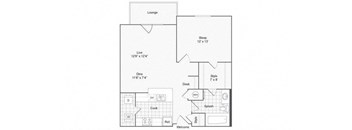1 bed 1 bath Aspen Floor Plan at ReNew Glenmoore, Glenmoore, PA, 19343