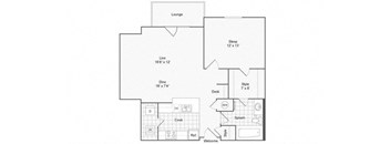 1 bed 1 bath Aspenbonus Floor Plan at ReNew Glenmoore, Pennsylvania, 19343
