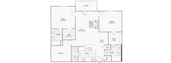 2 bed 2 bath Beech Floor Plan at ReNew Glenmoore, Glenmoore, PA, 19343